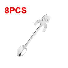 Stainless Steel Cat Themed Coffee And Dessert Spoons - , Dishwasher , Suitable For Home, Kitchen, Restaurant, Party, Wedding - View 11