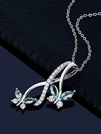 1 PC Teen Luxury Cubic Zirconia Necklace Pendant For Girls For Daily Decoration For Party Jewelry Birthday Gift