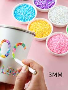 6 hộp đá trang trí móng tay ABS nhiều màu sắc ngẫu nhiên, đá kim cương đáy phẳng 3mm bằng nhựa, kèm nhíp, thích hợp cho nghệ thuật làm móng, thủ công mỹ nghệ, trang trí quần áo và vải vóc, phụ kiện làm móng đa năng, tự làm (DIY). - Nhiều màu - Xem 2