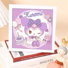 1 Set de Pegatinas de Diamantes de Dibujos Animados Sanrio Hechas a Mano, Set de Arte de Bordado de Diamantes Hecho a Mano, Decoración de Pared y Escritorio para el Hogar, Regalo de Regreso a la Escuela (Marco Incluido) - Multicolor - Ver 7