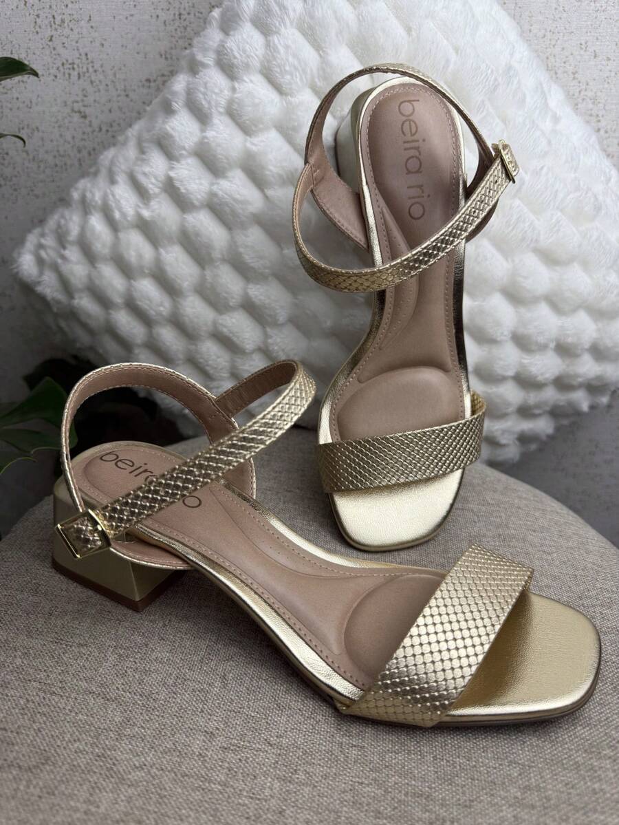8423.303/232 /332Beira Rio High Heel Sandal - 金色 - 查看 1
