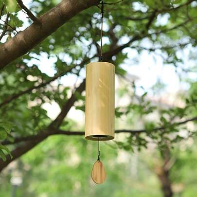 Handmade Japanese Bamboo Wind Chime - Vintage Soothing Chimes, Suitable For Indoor And Outdoor Decor, Battery-Free, Perfect For Garden, Patio, Wedding And Holiday Gifts. Made Of High-Quality Materials With Both Musical And Decorative Functions, Ideal For Nature Lovers, Handcrafted Design, Premium Materials. An Ideal Choice For Home Decor.