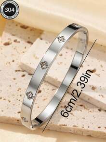 2026 New Stainless Steel Rings, Multi-Style Design (Roman Numerals, Four-Leaf Clover, Rhinestone Etc.), Versatile Commuter Luxury Accessory, Stackable, Hypoallergenic, Niche Design, Holiday Gift - Silver 2 - View 6