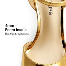 Women Platform 5.75'' Ultra High Heeled Sandals 2026 New Summer Open Toe Adjustable Ankle Strap Dress Shoes Sexy Party Runway Stiletto Heels - 金色 - 查看 8