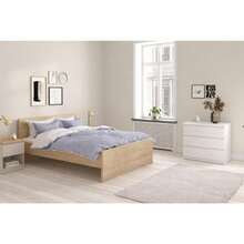 Interior Chest Of Drawers, Bedroom Dresser Sil Gloss White With 3 Drawers, High Gloss White, 77 X 50 X 71 Cm - High Gloss White - View 3
