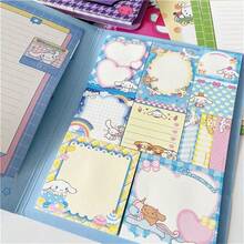 SANRIO 1本方便笔记本，可爱旋律黑色肉桂卷图案，可爱粘性笔记本，办公文具，动漫卡通备忘录，信息用品，日记计划本 - 彩色 - 查看 4