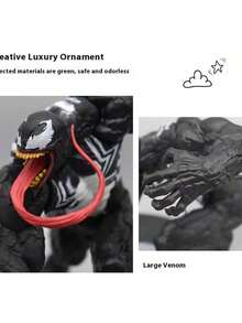 1pc[Dark Marvel Villain Style]Venom PVC Statue For Desktop Display & Marvel Fan Collectibles New Year's Gift, Valentine's Day Gift, Easter Gift - Multicolor - View 6