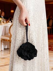 Mini Party Clutch Bag With Rhinestone Decor, Elegant Handbag For Attending Events, Chic Cosmetic Bag, Versatile Fashion Small Handbag - Black - View 4