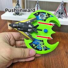 1 Green Launcher + 6 Fighter Planes Shooting Toy, Manual Launcher Outdoor Sports Entertainment Toy, Gift For Boys, Suitable For Halloween And Christmas - Green - View 5