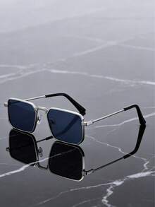 Óculos decorativos unissex, design geométrico retrô, alta qualidade, minimalistas e estilosos, ideais para dirigir, viajar, uso casual, festas e golfe. - Prata - Ver 7