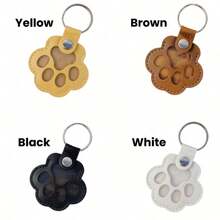 1/2/5/10/15/20/25/30個寵物毛髮紀念鑰匙圈 - 可愛爪印設計，附狗/貓毛存放空間，寵物主人紀念品，獨特禮物創意 - 彩色 - 查看 8