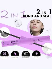 10ml Powerful Eyelash Glue, Paired With 5ml Gentle Makeup Remover, Precise Brush And Tweezers, Helps You Easily Create Perfect Lashes - Complete Eyelash Glue And Styling Kit, Includes Hypoallergenic Fragrance-Free Makeup Tools - 紫色 - 查看 3