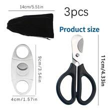 1/3支装雪茄剪，不锈钢双刃雪茄剪，男士生日礼物 - 雪茄剪 - 查看 4