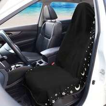 Star & Moon Print Car Seat Cover - Machine Washable Polyester, Fit For Most Vehicles, Perfect Gift For Men & Women, Bling, Easy Installation, Car Enthusiasts, Stylish Interior Accessory - Nhiều màu - Xem 1