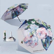 [Paraguas de doble capa con protección UV a prueba de agua] Paraguas multifuncional de doble capa con protección UV - , a prueba de agua, a prueba de viento, con un elegante revestimiento de laca negra - multicolor - Ver 16