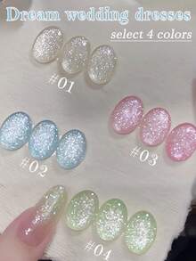 MISS SHAKA 10ml New Arrival Pink-Purple Glitter Nail Polish, 2026 Transparent Sparkling Whitening Nail Art Supplies, Valentine's Day - Multicolor - View 18