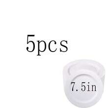 50/25/12pcs Pure White Plate Set, Includes 7.5-Inch Dessert Plates And 10.25-Inch Dinner Plates, Easy To Clean And Reusable, Suitable For Any Occasion. Whether You're Serving Salad, Barbecue, Appetizers Or Desserts, These Elegant Pure White Plates Can Meet All Your Needs. - White - View 17