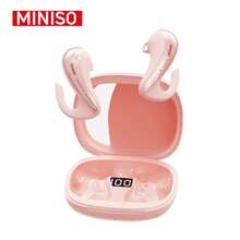 Miniso X8 AI Open-Ear Headphones, HiFi Sound Quality, Electric Audio, Touch Control Bone Conduction Headphones, Super Long 40 Mins Battery Life, Non In-Ear Design, Compatible With Android Phones - Pink - View 6