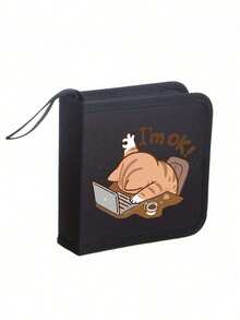 40 Peças Bolsa de Armazenamento Portátil de Disco, Organizador de Armazenamento de CD/DVD, Estojo de Transporte de Mídia, Bolsa de Armazenamento de Disco Ray, Estojo de Transporte, Carteira de Couro Preta com Anel de Armazenamento, Bolsa de Armazenamento de CD para Carro, Capa Protetora, Estojo de Disco Rígido Portátil com Zíper de Grande Capacidade para Armazenamento de Disco para Carro, Casa e Viagem - Multicolorido - Visão 9