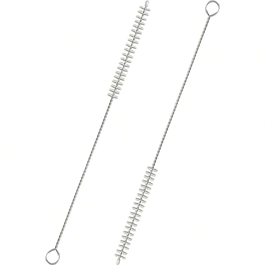 2/5支装，长12厘米，宽10毫米吸管清洁刷，加长吸管清洁器，适用于吸管杯、水瓶和管道，饮用吸管清洁刷 - 2件白色 - 查看 1