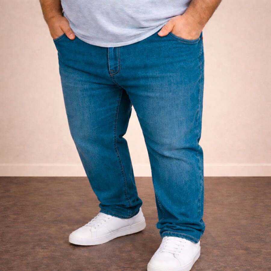 EVOLUTION PLAY Men's Plus Size Jeans 48 To 58 Lycra Slim XXG - 平均的 - 查看 1