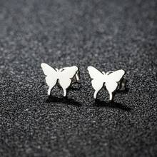 1对不锈钢耳环 2026新款潮流精美简约蝴蝶时尚耳钉 女士珠宝派对礼物 - 025 - 查看 10