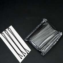 50pcs Studio Black U-Shaped Wavy Clips, Thickened Hair Clips, Bun Fixing U-Shaped Hairpins, Hair Accessories - Multiple Styles - View 5