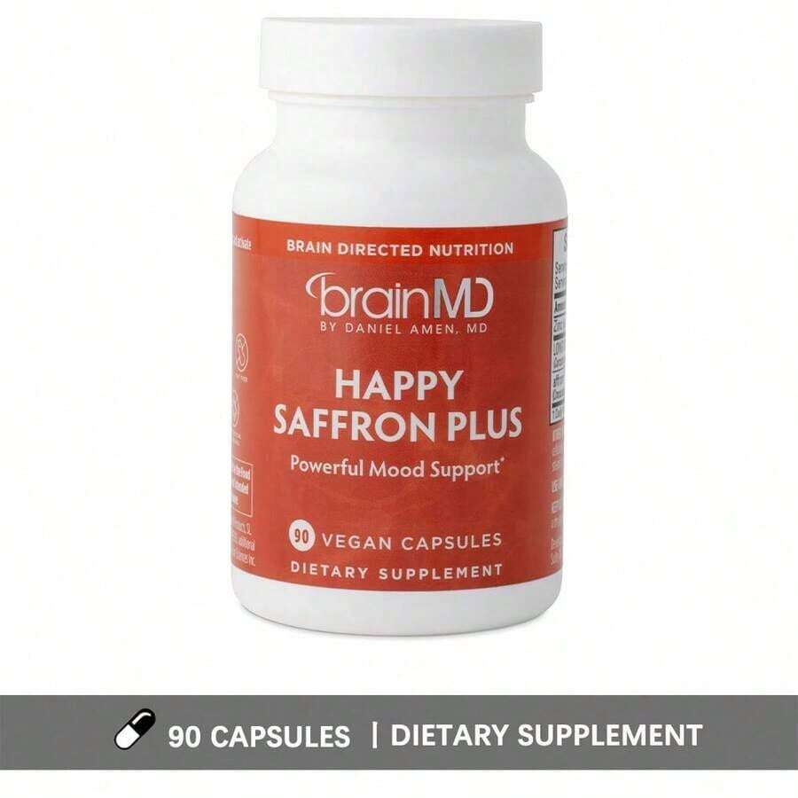 Happy Saffron Plus – Saffron Flower Extract Supplement – Eye Health & Vision Support – Natural Mood Enhancer For Men & Women - Gói 1 - Xem 1
