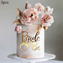 1pc/3pcs/6pcs Set Acrylic "She Said Yes" Cake Topper, Suitable For Bridal Shower, Engagement Party, Wedding Celebration - Multicolor - View 13