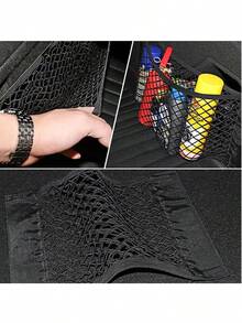 Car Back Rear Trunk Bag Organizer Mesh Net Auto Seat Back Storage Bag Pocket Universal Car Stowing Tidying Elastic String Net - A - View 8