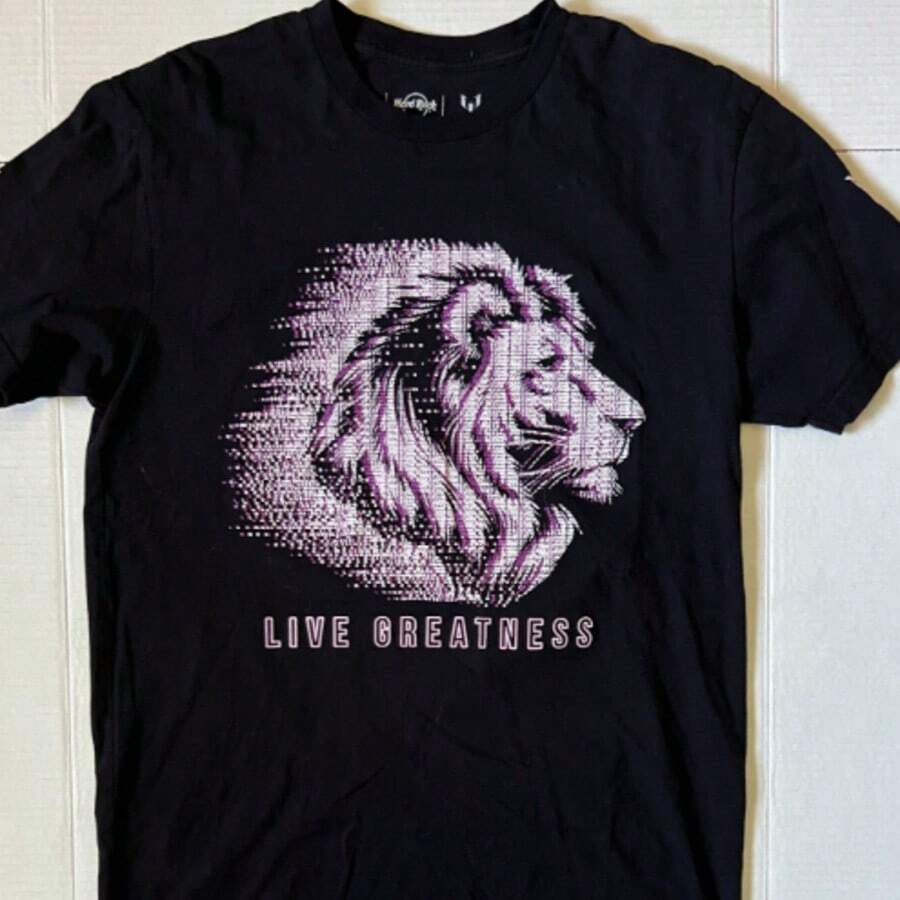 HARDs ROCKs CAFEs 50th Anniversary - Mens Lionels Messis Soccer Lion T-Shirt - Medium - màu đen - Xem 1