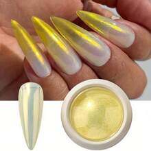 Y2K Simple Manicure Techniques, Handmade Nails, Chameleon Powder Nail Art Charm Nail Art Supplies, Nail Art Supplies For Women And Girls, Nude Nails, Home Nail Art 0.5g, Summer Manicure - 彩色 - 查看 8