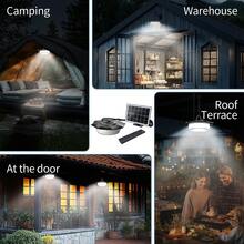 224 LED Solar Outdoor Hanging Light, Solar Powered Motion Sensor Patio Light With Remote Control, IP67 Waterproof For Gazebo, Shed, Garage, Barn, Camping - HL-032 - 查看 8