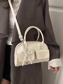 新款韩版休闲蝴蝶结大容量小众时尚百搭单肩斜挎包 - 彩色 - 查看 1