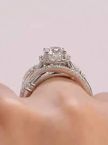 1 PC Fashion Cubic Zirconia Ring For Women For Wedding Engagement Party Jewelry Valentine's Day Gift - 1# - View 6