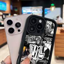Arte de estilo vintage: familia, coches y amigos fieles. Esta elegante funda es compatible con Samsung, Apple, VIVO, OPPO, , Transsion, ,  y Honor. Fabricada en silicona TPU, ofrece protección contra golpes y caídas, además de una sensación superior. Es un regalo ideal para familiares, amigos y seres queridos, y una opción perfecta para San Valentín y Año Nuevo. - Negro - Ver 4
