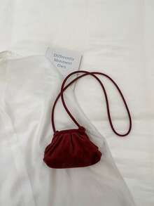 2026夏季新款贝壳包，哑光质感单肩包，复古时尚斜挎包 - 紅色 - 查看 7