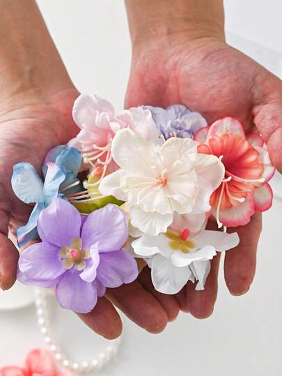 10pcs Color Mixing Roses Buds Artificial Flowers Bulk, Small Silk Fake Peony Flower Heads For Decoration, Crafts, Wedding Centerpieces Bridal Shower Party Home Decor Valentine's Day Gift