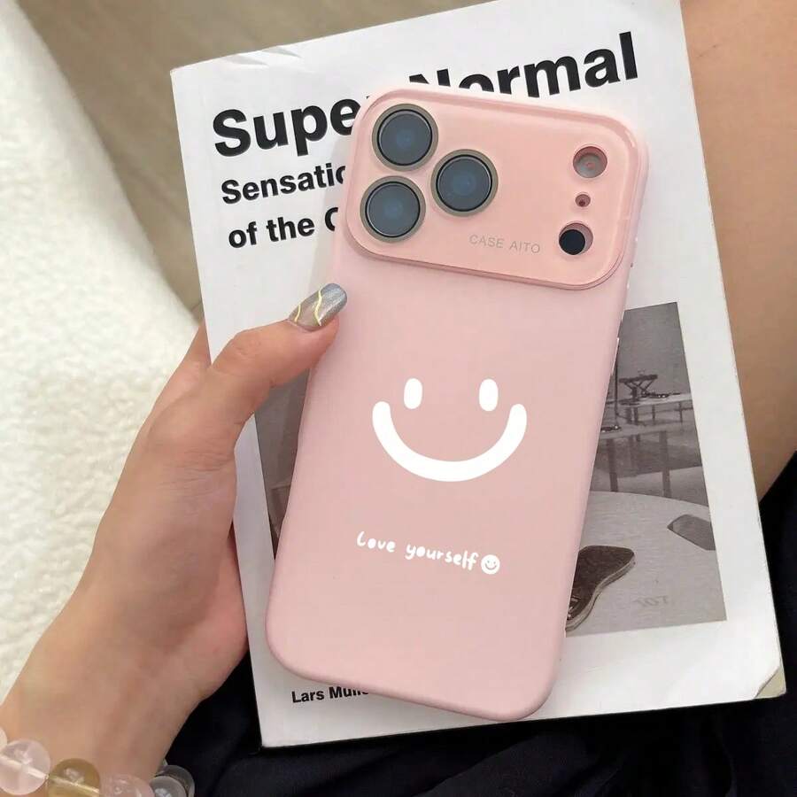 苹果phonecase透明笑脸867JPDSCFYTiPhone13ProMax圣诞礼物14ProMax新年礼物IPhone17Pro男女朋友生日礼物 - 粉色 - チェックする 1