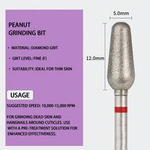 6pcs Diamond/Tungsten Steel Nail Drill Bits, Electric Nail Grinder Accessories, Pedicure Machine Nail File, Gel Removal Tools - Multicolor - View 5