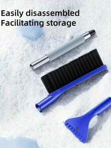 二合一汽车雪刷和冰铲，配备符合人体工程学的泡沫手柄和可拆卸冰铲，经久耐用的冬季除雪工具，防滑手柄，适用于汽车、车道，多功能雪刷、刮冰铲三合一，新旧款随机发货。 - A - 查看 4