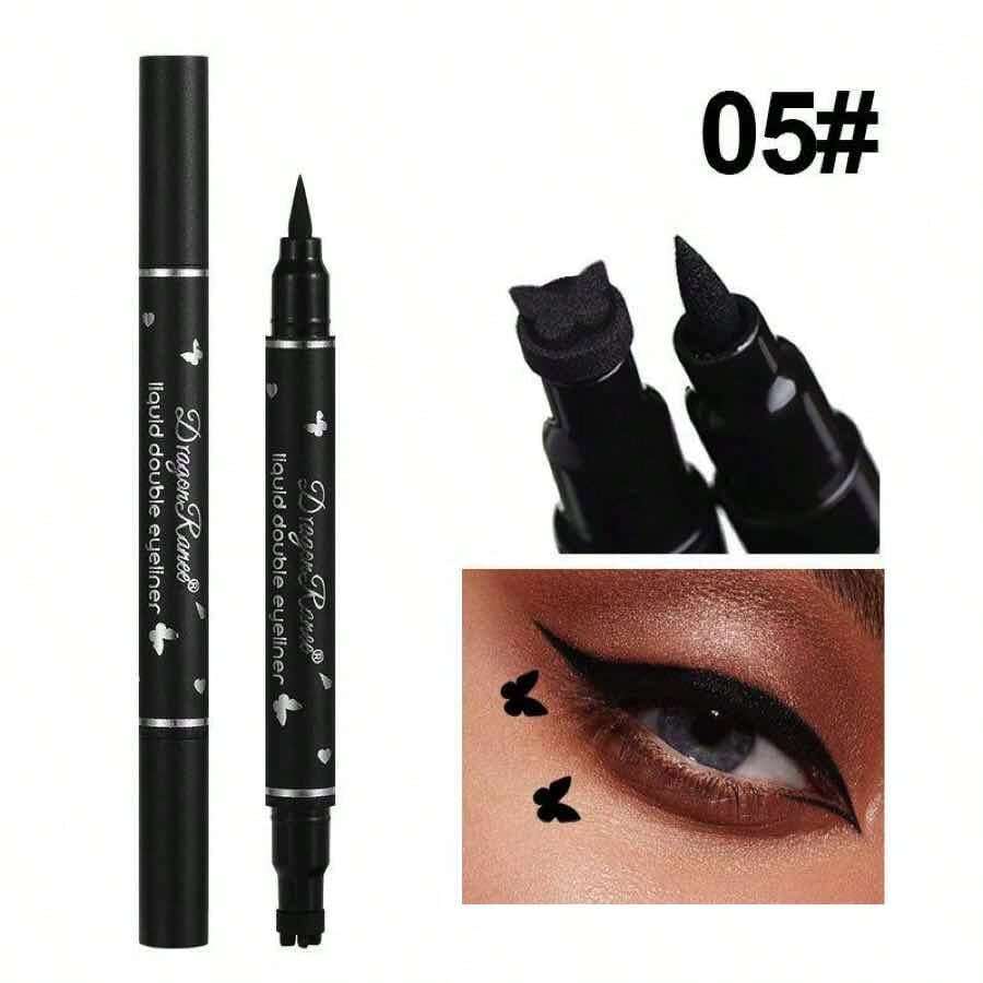 Delineador Para Ojos Con Sello Tattoo 2 En 1 doble punta larga duración - 5. Mariposa - Ver 1