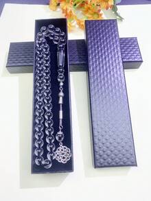 1組45顆10mm穆斯林祈禱珠，多色可選，附高品質黑色禮盒，阿拉伯風格，適合日常佩戴作為手鍊 - 彩色 - 查看 3