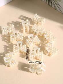 15/20 chiếc kẹp tóc nhỏ đính ngọc trai đa năng, kẹp tóc mái tối giản, kẹp tóc mini cho nữ, phụ kiện tóc retro cho kỳ nghỉ hè ở bãi biển. - Nhiều màu - Xem 4