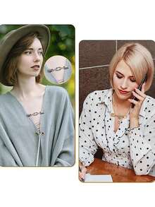 Cinch Clips For Women Clothing Clips Back Cinch Set To Hold Sweater Together Shawl Cardigan Collar Clip To Tighten Dress Pant Waist Tightener - Multicolor - View 6