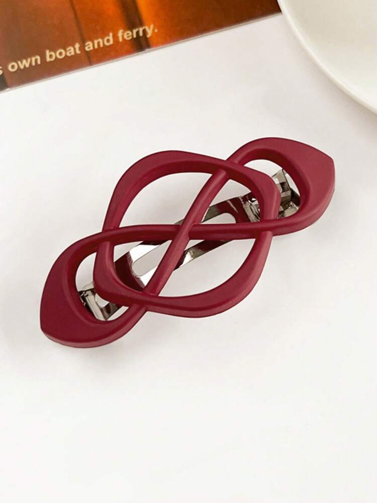 优雅交叉马尾爪夹，韩式大鸭嘴夹发饰，女士 - 彩色 - 查看 5