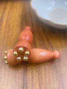 2件套面部按摩工具 - 面部按摩莲花刮痧板、纯铜眼部按摩棒、穴位按摩工具、刮痧板 - A - 查看 8