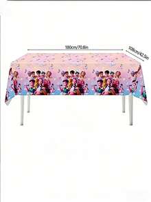 New K-Pop Themed Birthday Party Disposable Tablecloth Set, Suitable For Girls And Children Themed Party Supplies - Multicolor - View 1