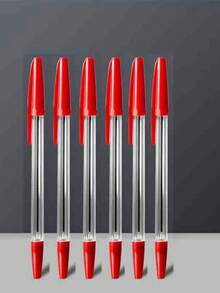 6-50支装蓝色、红色、黑色油性圆珠笔，中号笔尖（1.0毫米），学生教师办公用品 - 塑膠原子筆 - 查看 14