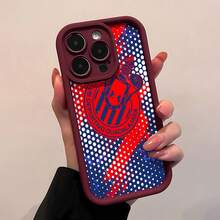 Logotipo del Guadalajara sobre un vibrante fondo rojo y azul. Esta elegante funda es compatible con Samsung, Apple, VIVO, OPPO, , Transsion, ,  y Honor. Fabricada en silicona TPU, ofrece protección contra golpes y caídas, además de una sensación superior. Es el regalo ideal para familiares, amigos y seres queridos, y la opción perfecta para San Valentín y Año Nuevo. - Burdeos - Ver 1